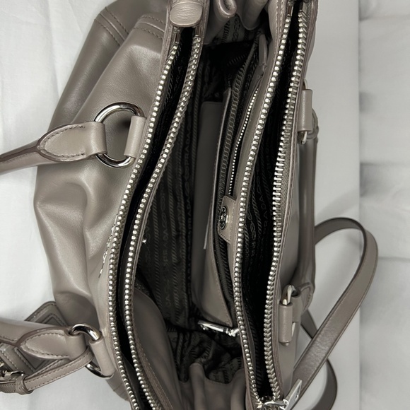 Prada Grey Leather Satchel - Picture 12 of 16